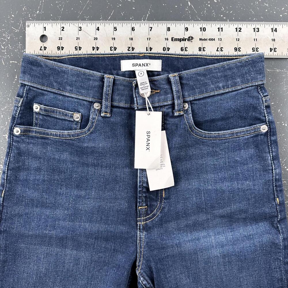 Spanx Jeans Womens 4 Lycra Ankle Slim Jean Jegging Bennet Wash NWT - Picture 7 of 11
